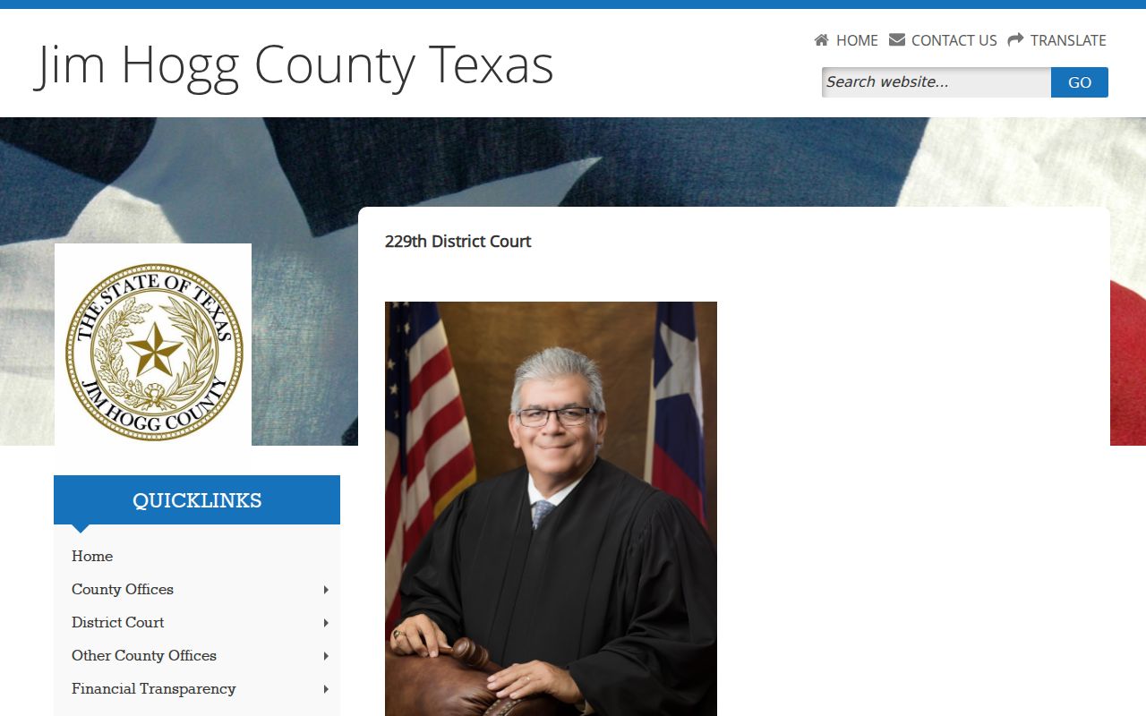 Jim Hogg County 229th District Court address and criminal coordinator information