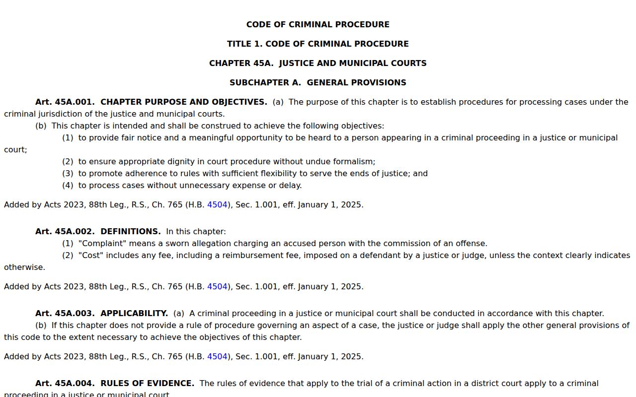 Texas justice and municipal court failure-to-appear framework relevant to Jim Hogg County cases