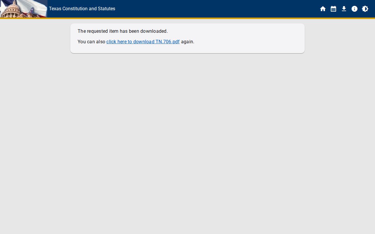 Texas Chapter 706 court reporting text for failure-to-appear and failure-to-pay cases